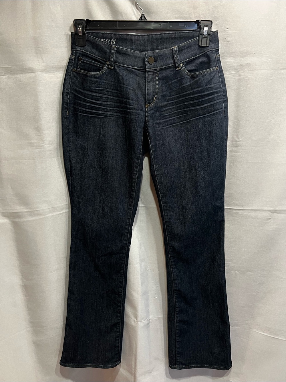 Ann Taylor Curvy Fit Petite Dark Wash Boot Cut Jeans Size 4P